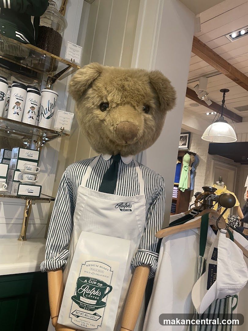 Teddy Bear Mannequin with Coffee Bag
