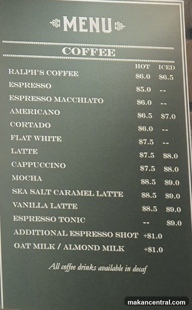 Coffee Menu
