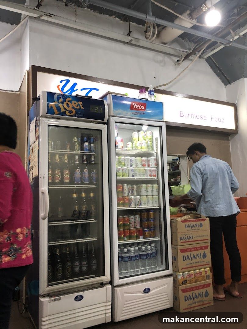 Burmese Food Stall with Refrigerated Drinks
