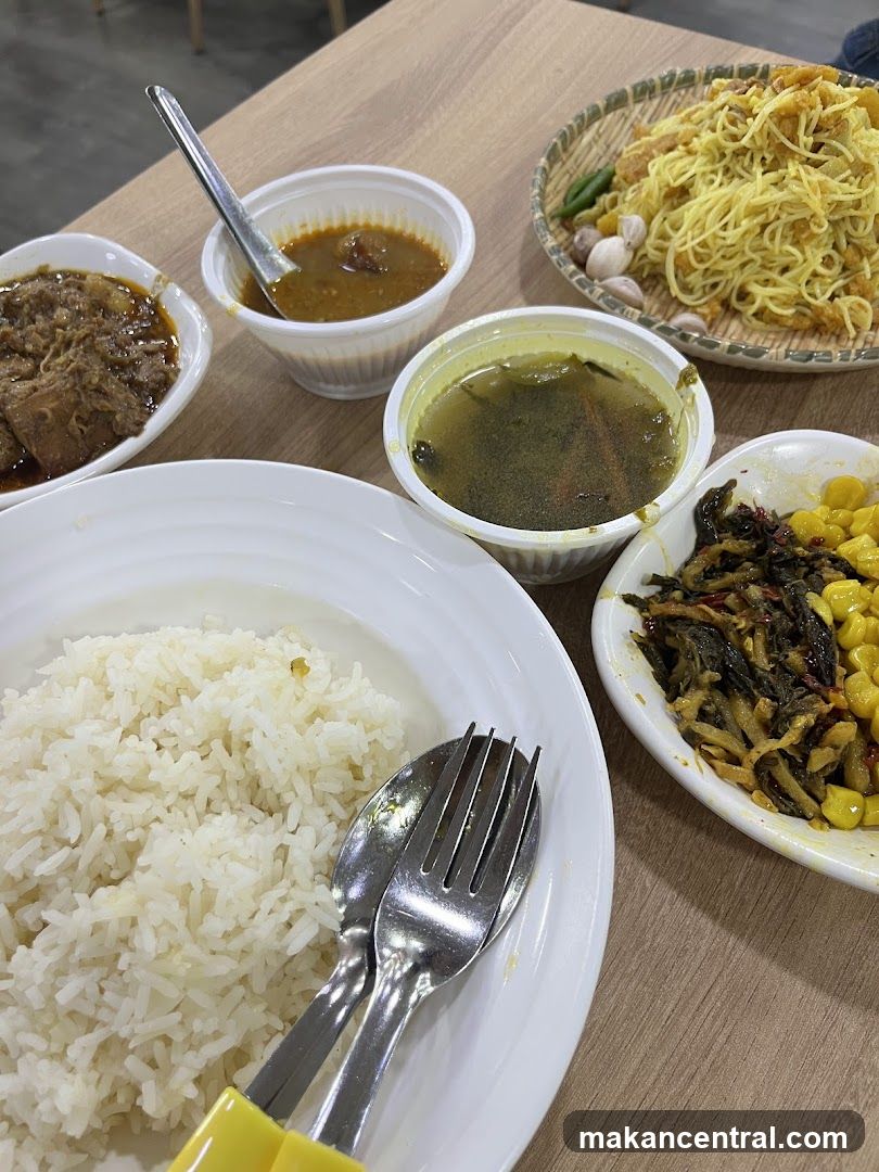 Meal with Rice and Noodles