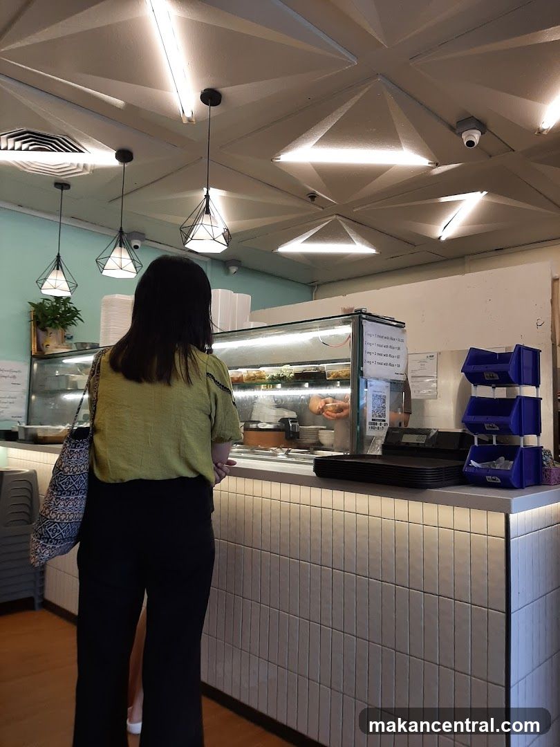 Counter with food display