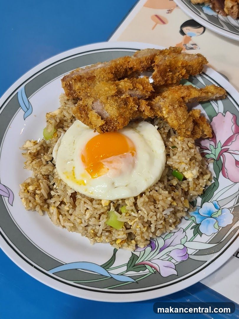 Fried Rice with Fried Pork and Egg