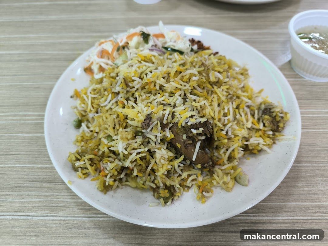 Biryani with Salad and Soup
