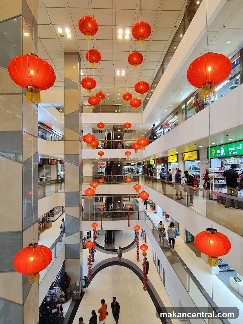 Mall Interior with Lanterns