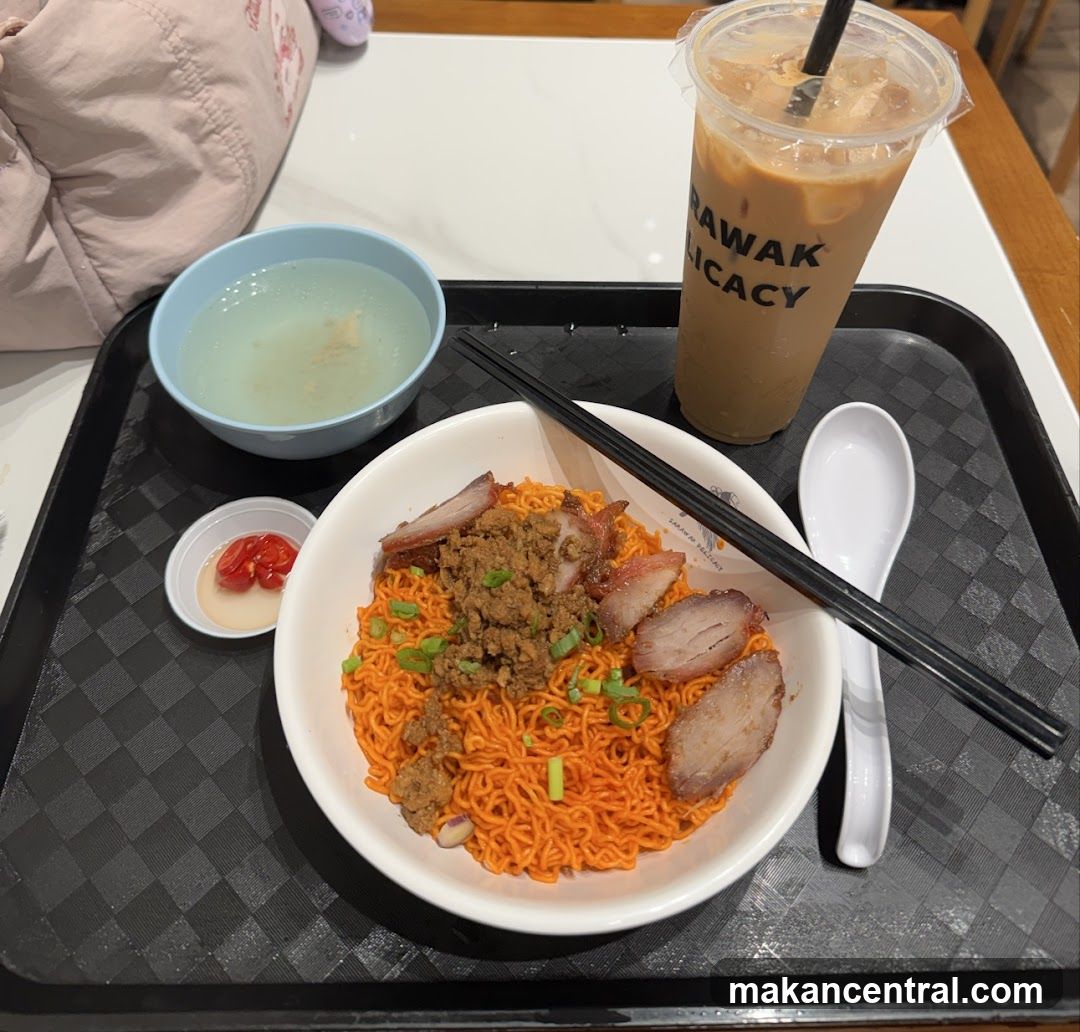 Noodles with Char Siu and Iced Coffee