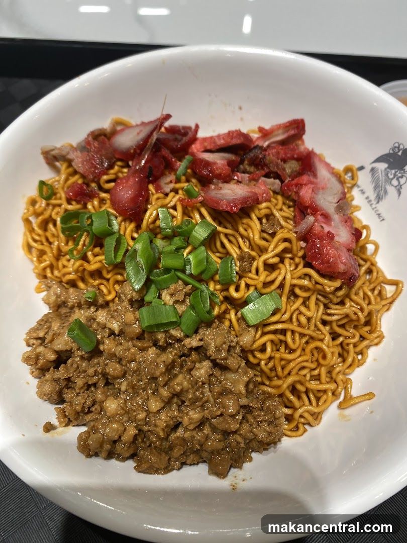 Noodles with Char Siu and Minced Meat