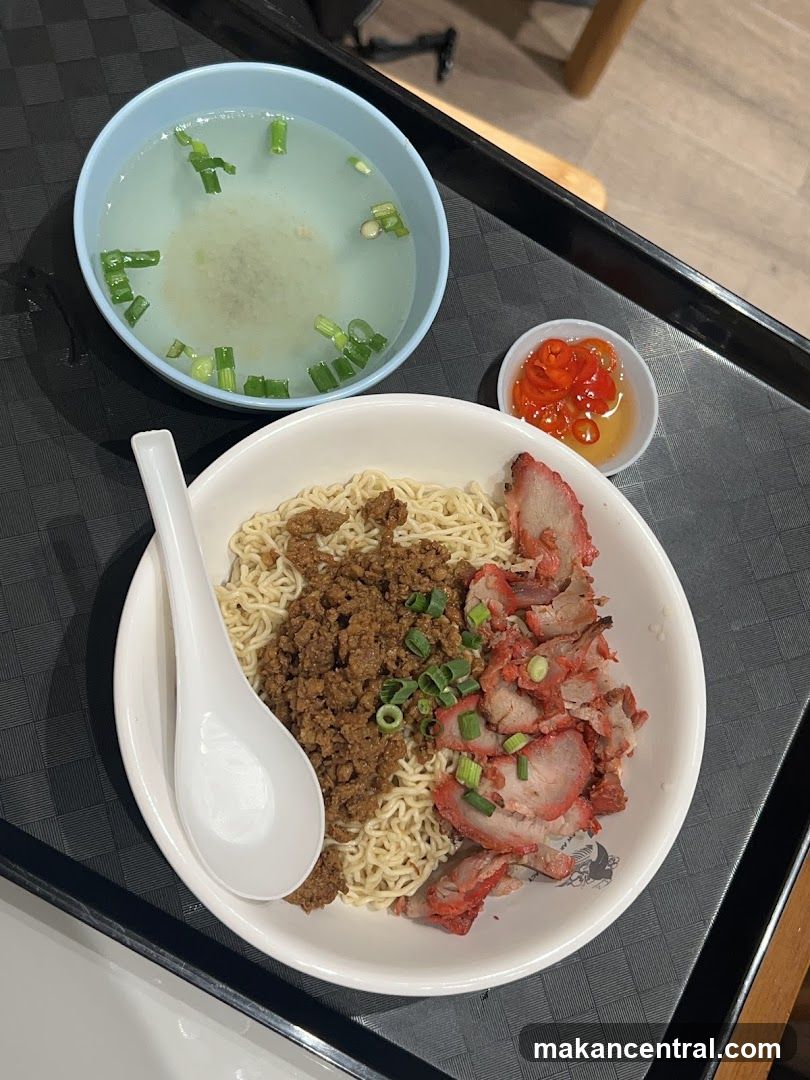 Noodles with Char Siu and Minced Meat