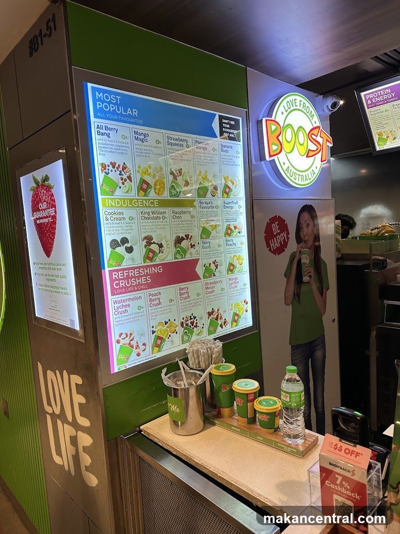 Boost Juice Menu