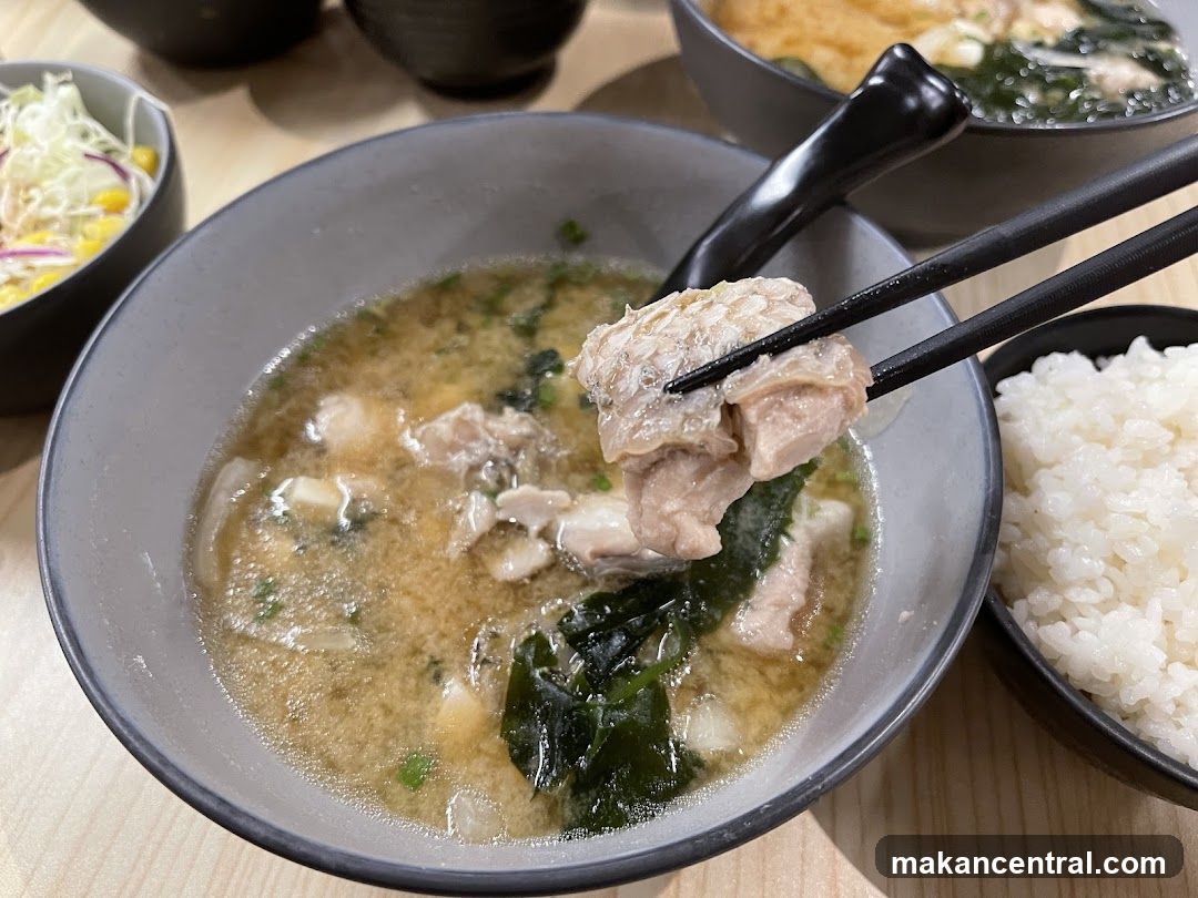 Miso Soup with Fish and Rice