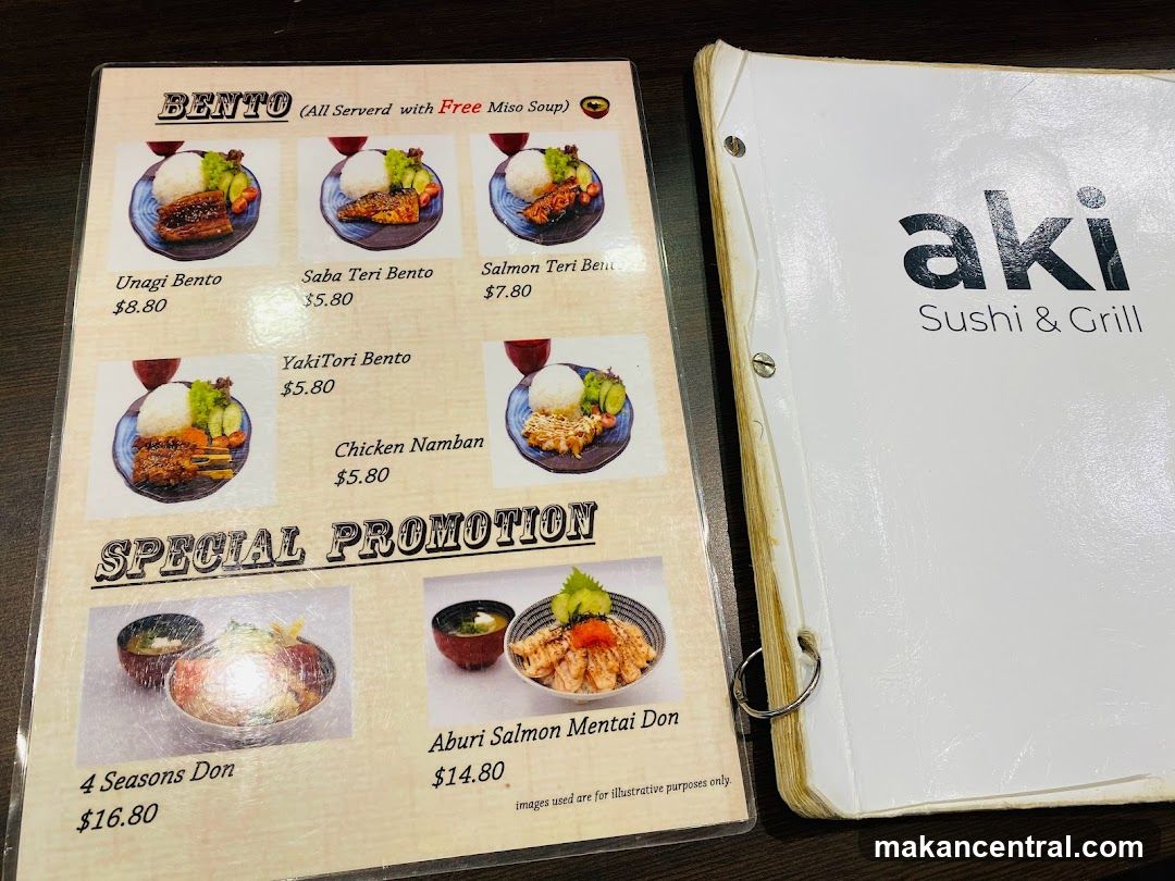 Aki Sushi & Grill Menu