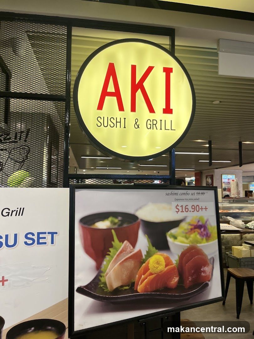 Aki Sushi & Grill Menu Display