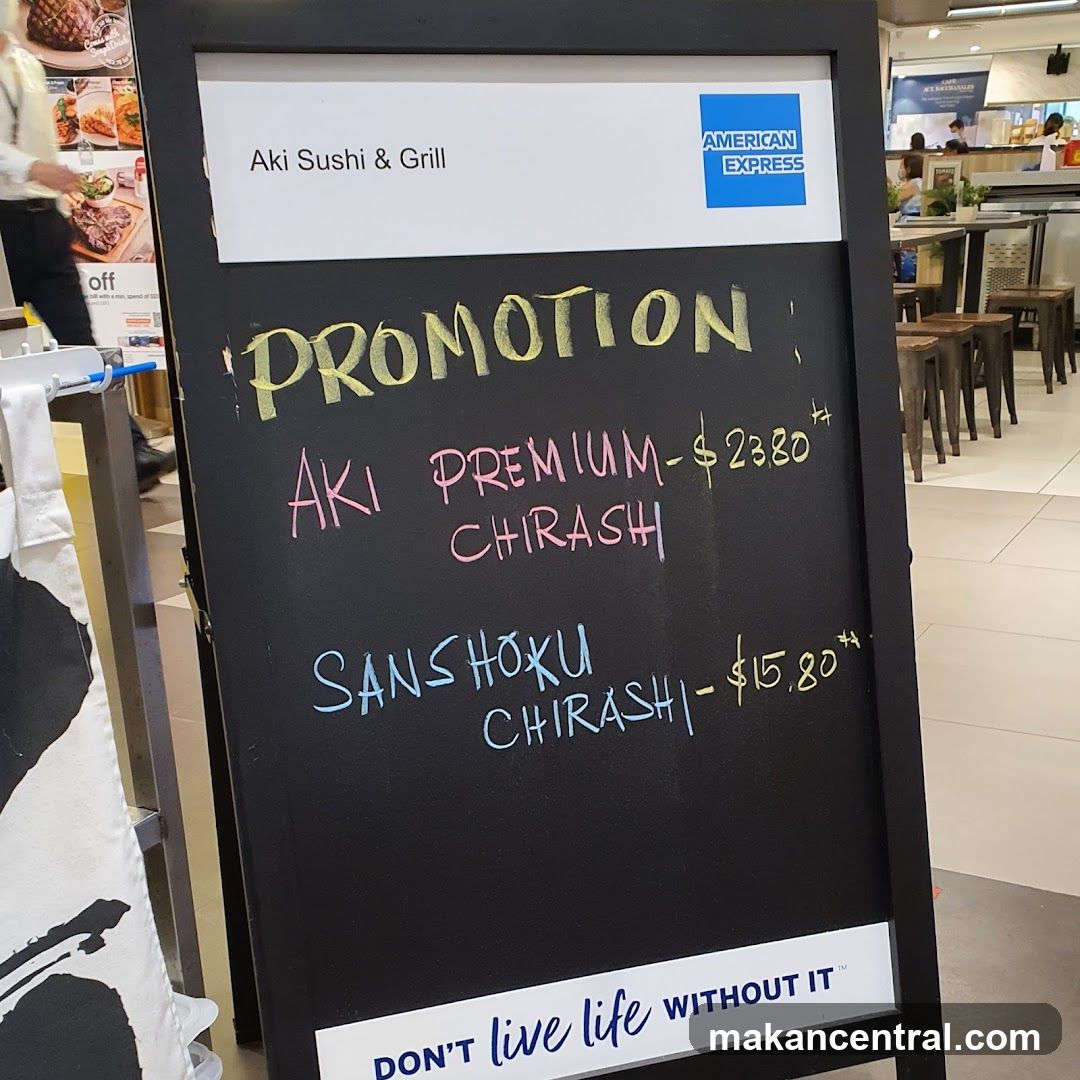 Aki Sushi & Grill Promotion Board
