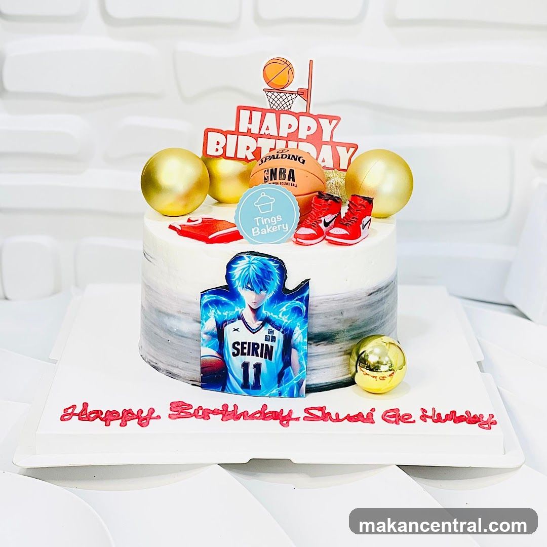 Basketball Themed Birthday Cake