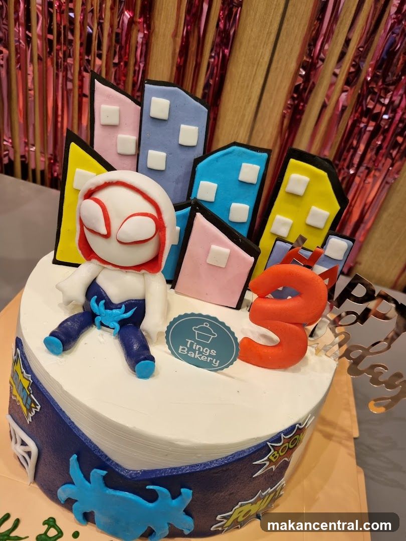 Spider-Gwen Themed Birthday Cake