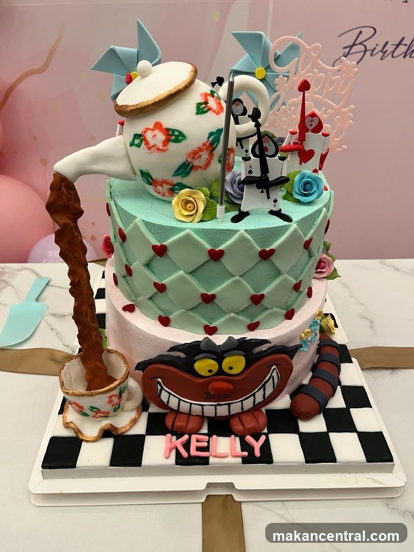 Alice in Wonderland Themed Cake