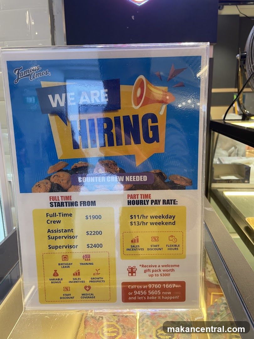Famous Amos Hiring Poster