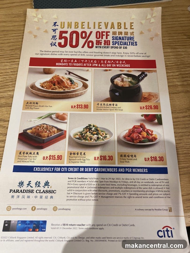 Paradise Classic Signature Specialties Promotion