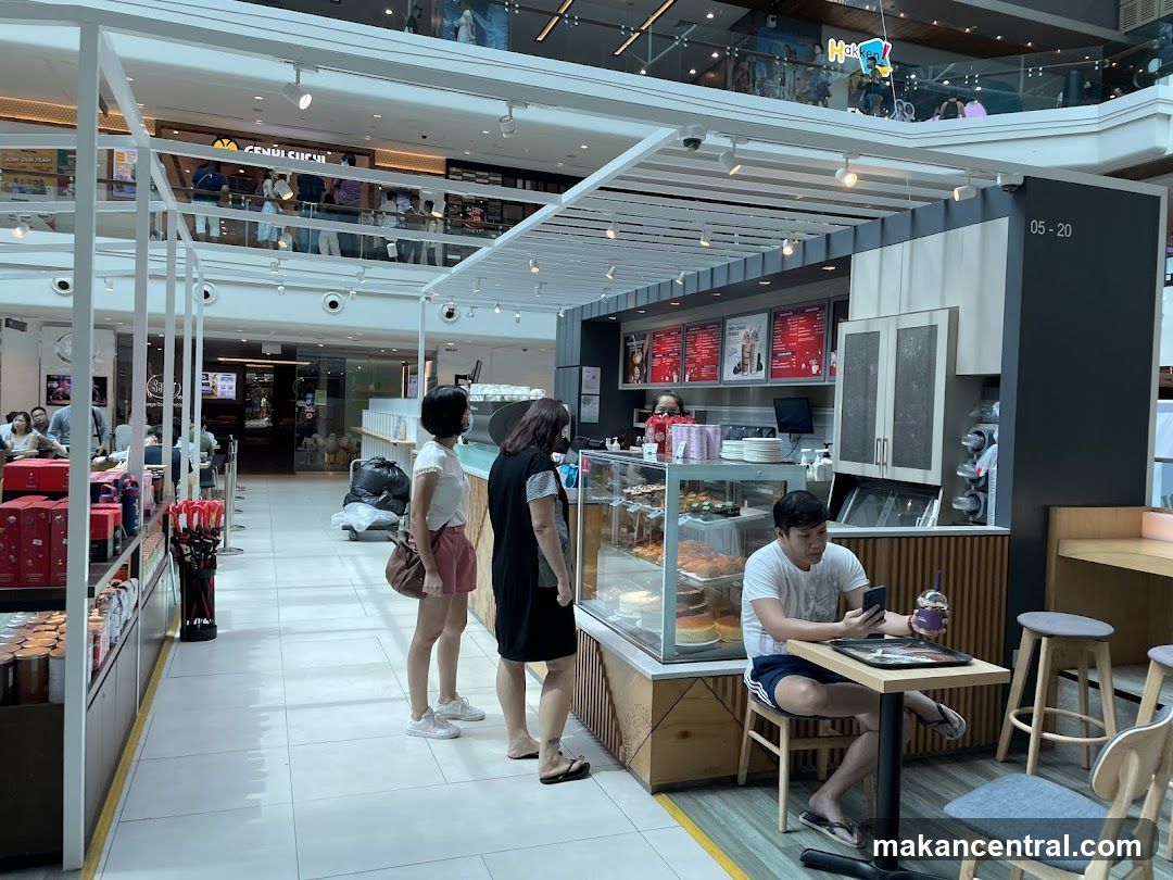 Cafe interior with customers