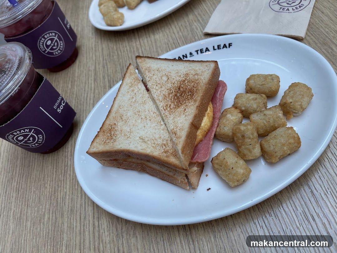 Sandwich and Tater Tots