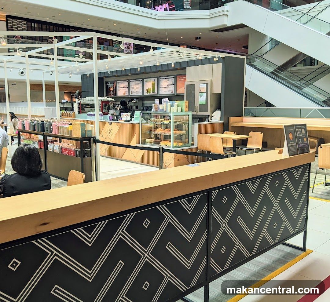 Cafe Interior with Display and Seating