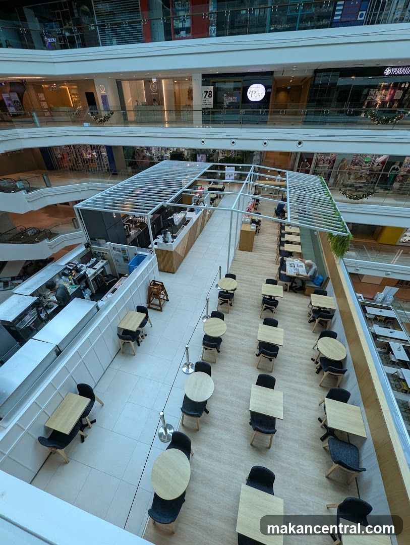Indoor cafe seating area