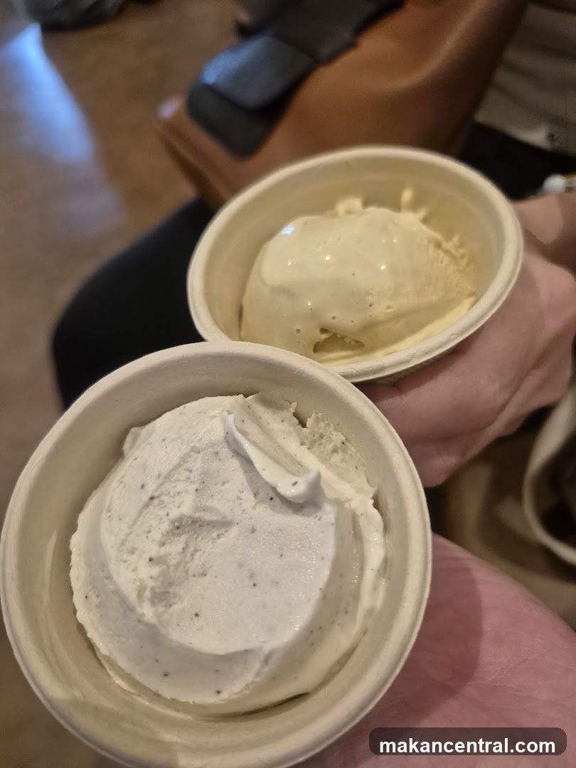 Two cups of ice cream
