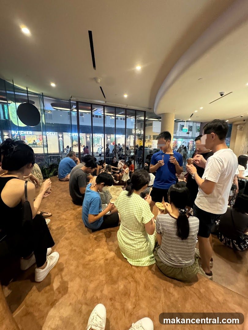 People enjoying ice cream indoors