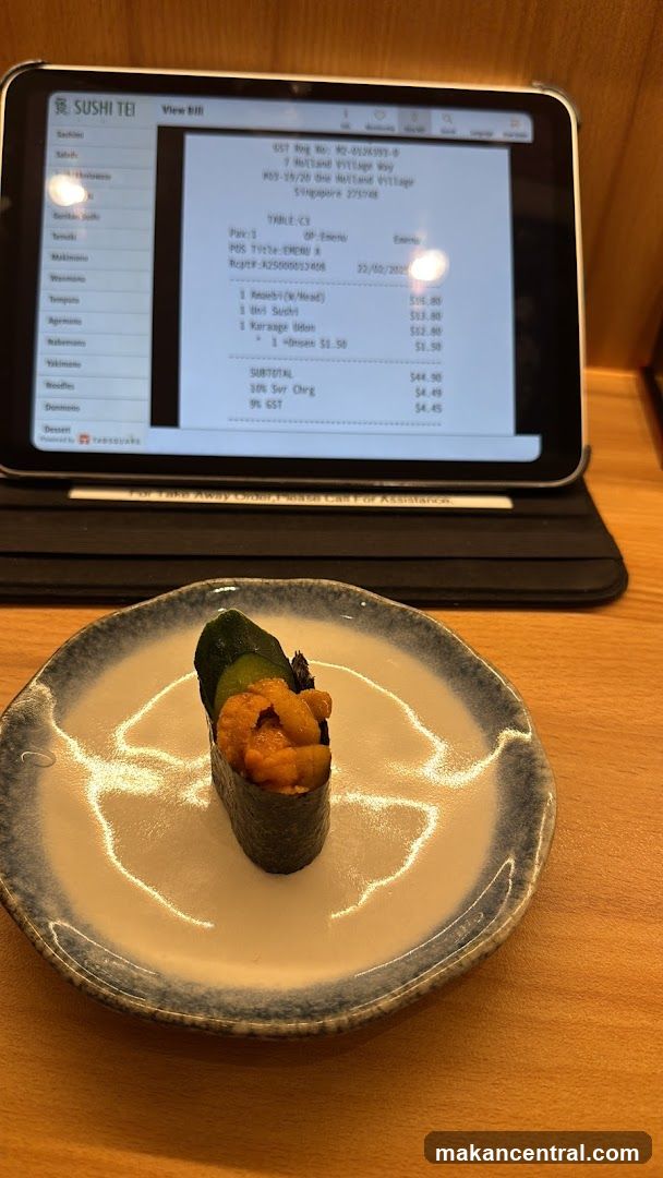 Sushi Tei Bill and Uni Sushi