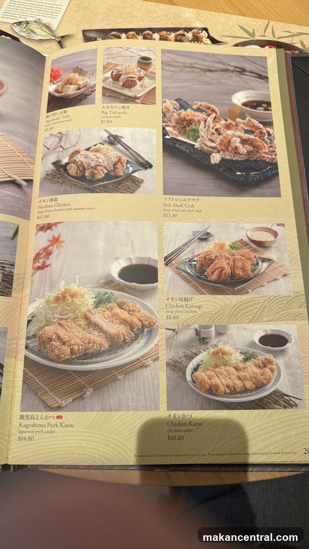Japanese Food Menu