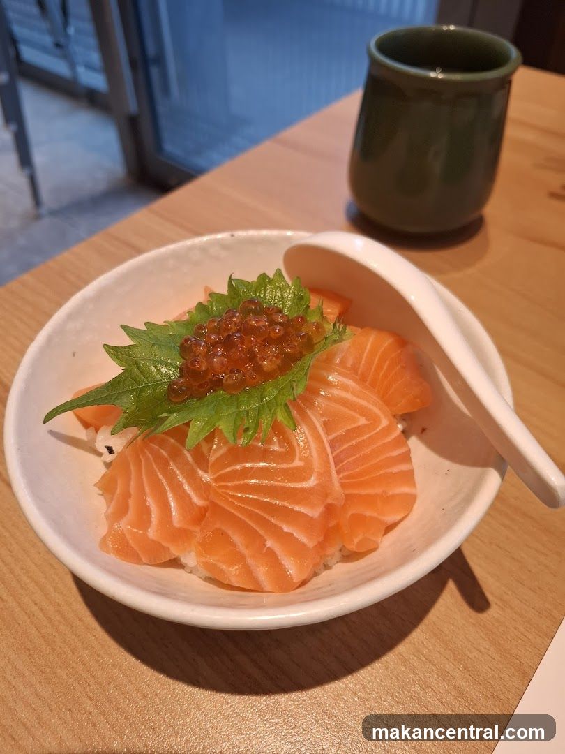 Salmon Donburi with Ikura
