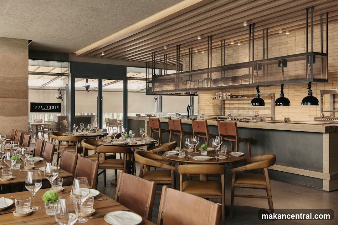 Restaurant Interior with Bar Seating