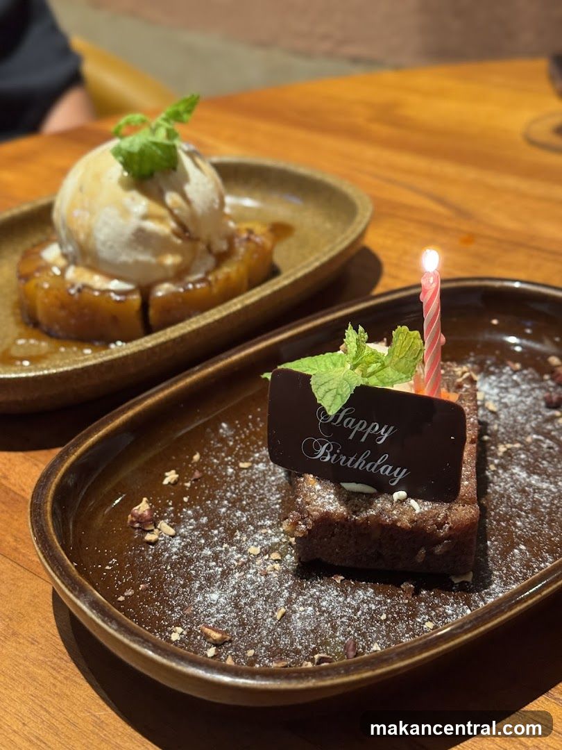 Dessert with Birthday Candle