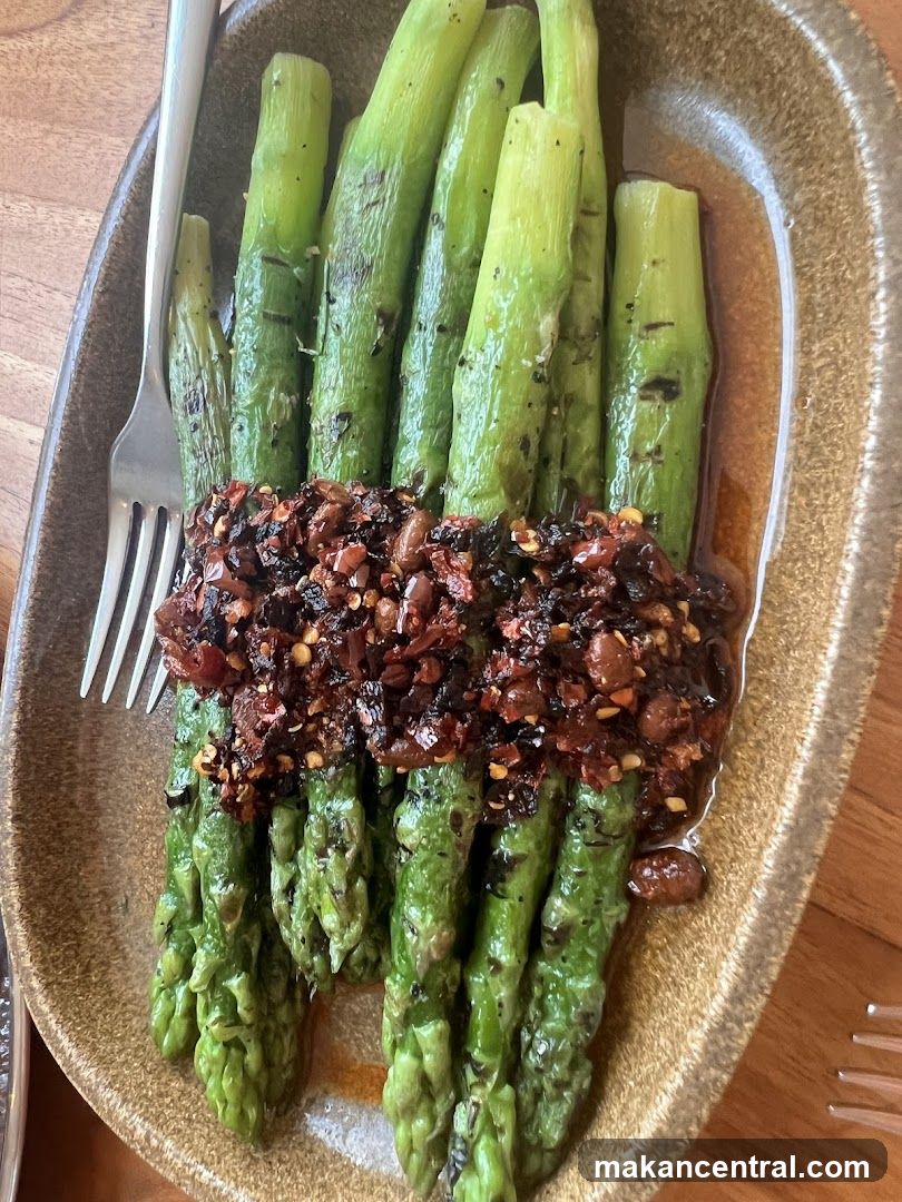 Grilled Asparagus with Topping