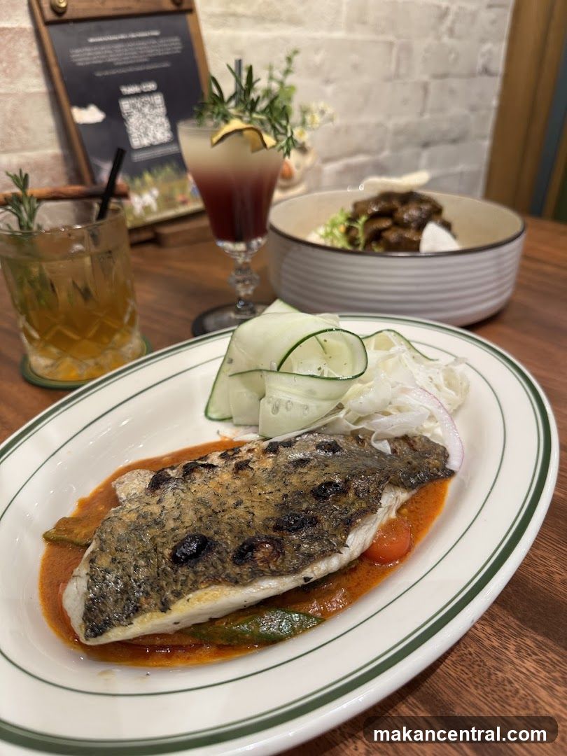 Fish Dish and Cocktails