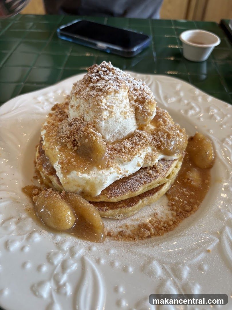 Pancakes with Ice Cream and Bananas