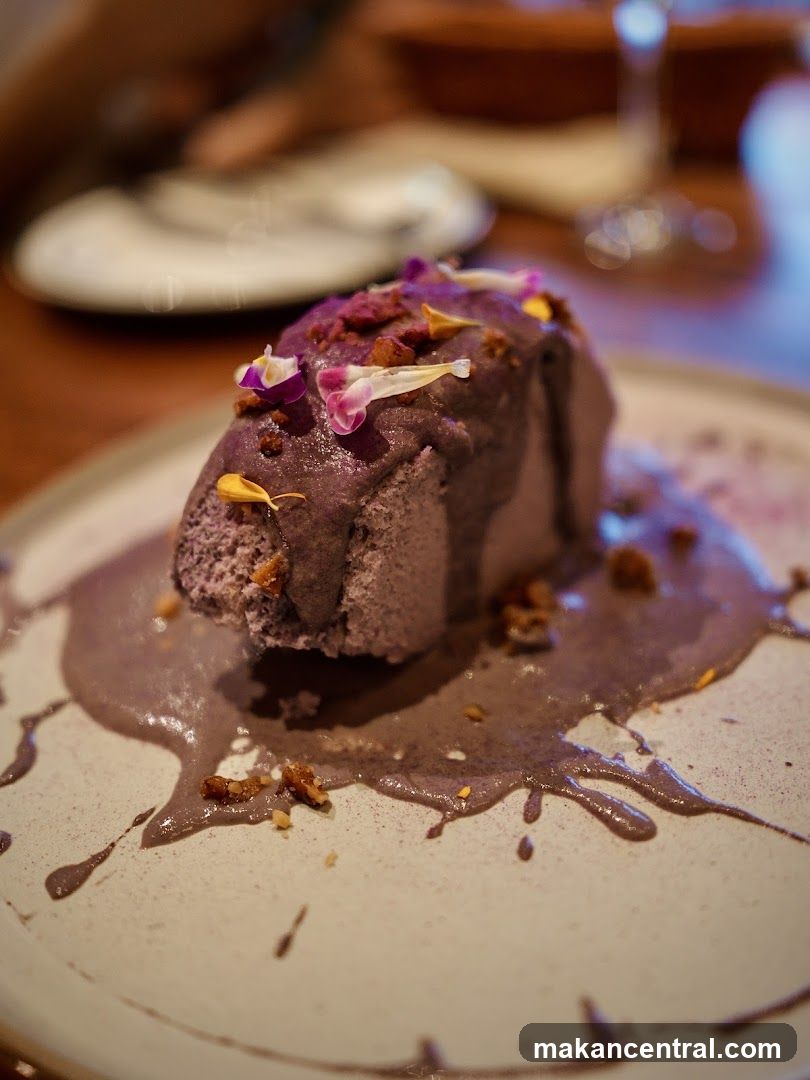 Dessert with Edible Flowers