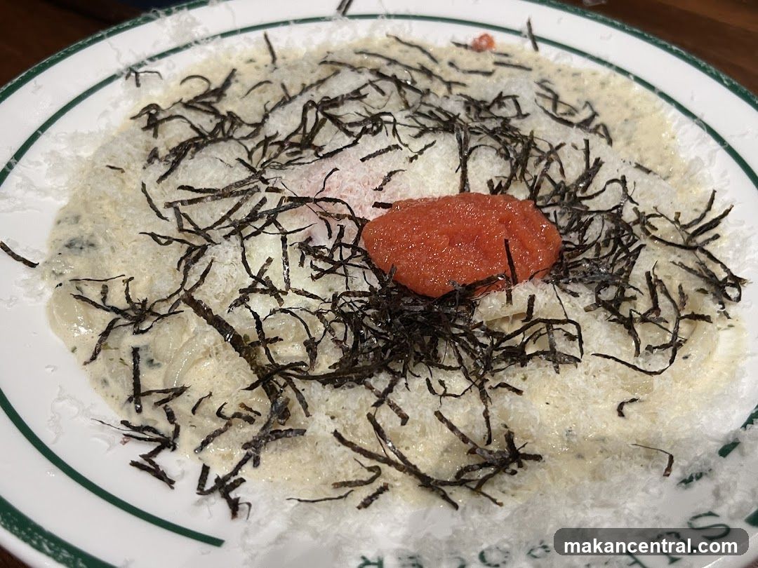 Creamy Pasta with Roe and Seaweed