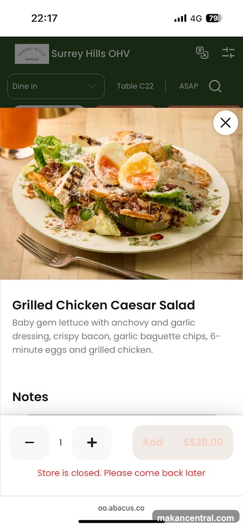 Grilled Chicken Caesar Salad