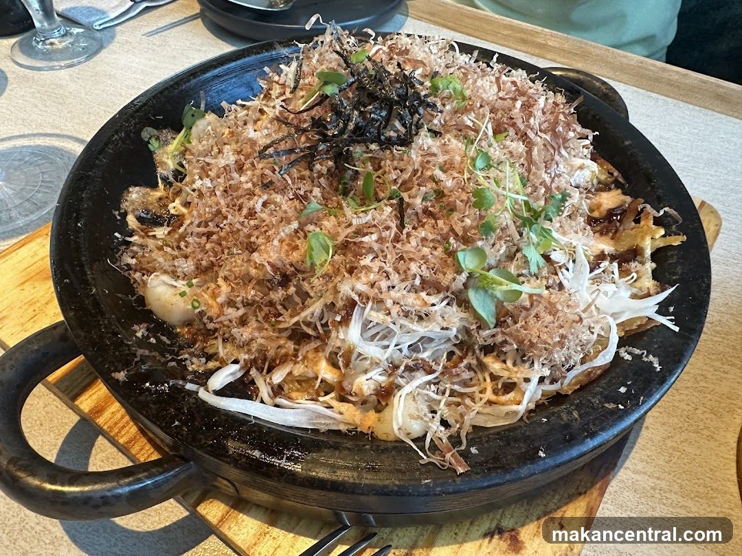 Okonomiyaki in a Cast Iron Pan