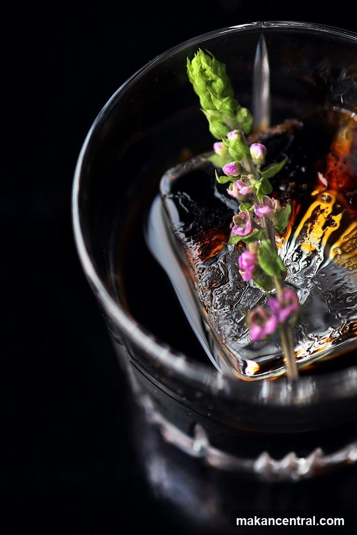 Cocktail with Ice and Garnish