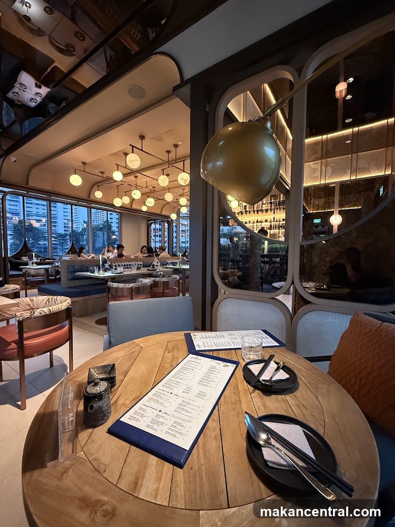 Restaurant Interior with Table Setting