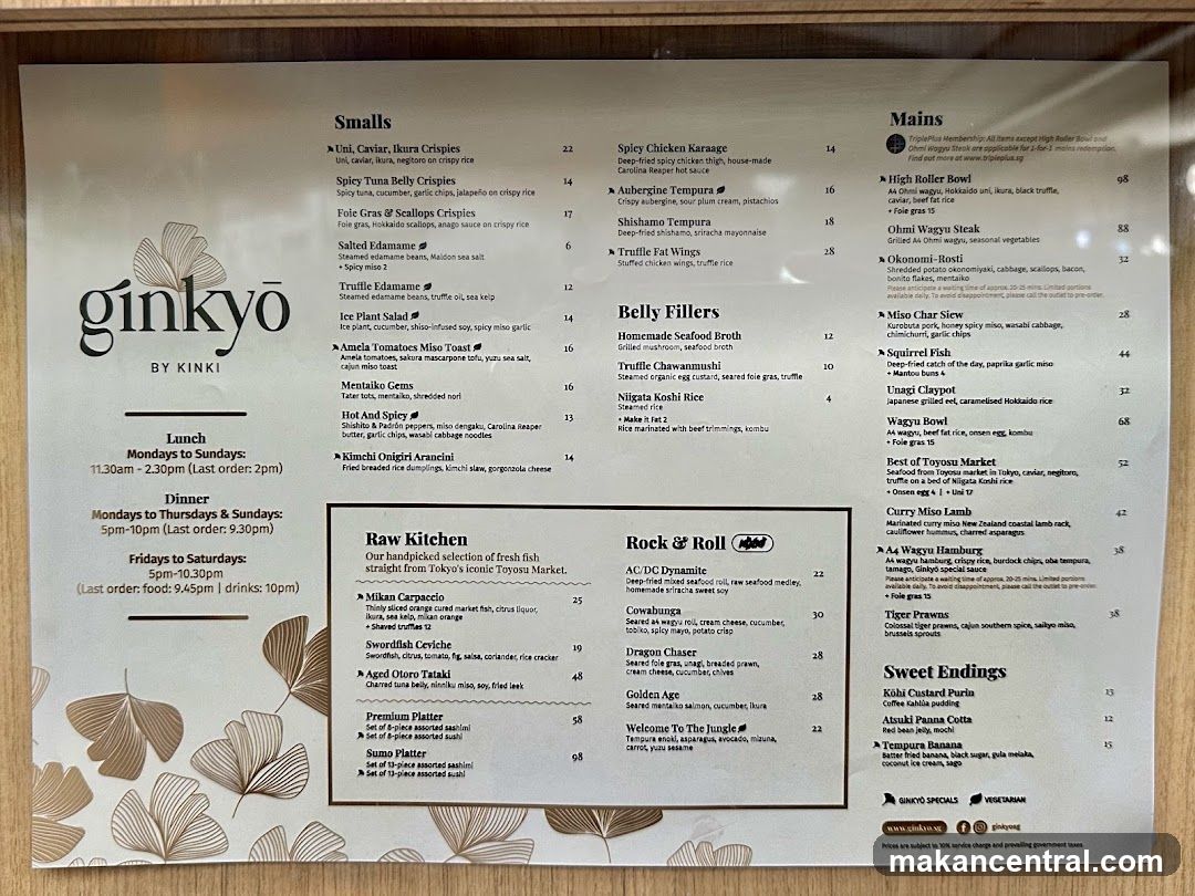 Ginkyo by Kinki Menu