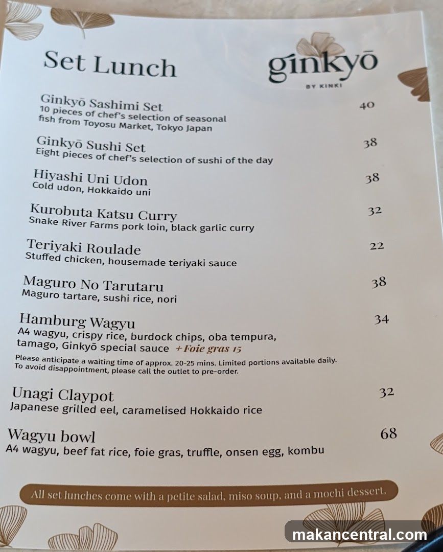 Set Lunch