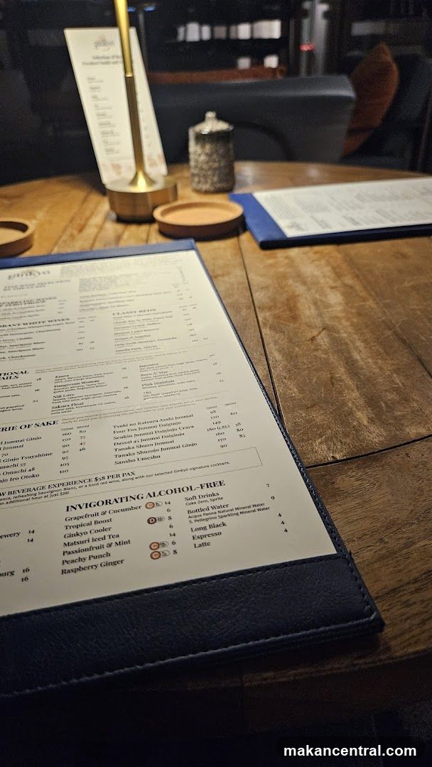 Ginkyo Menu