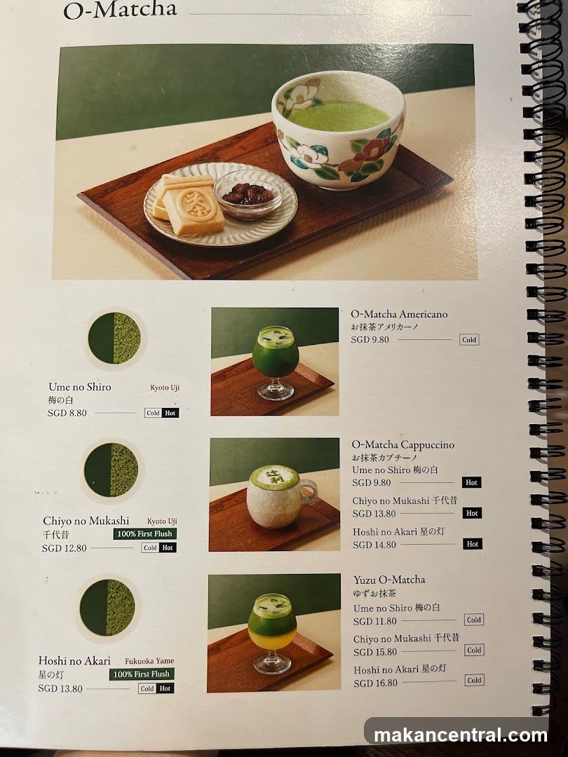 O-Matcha Menu