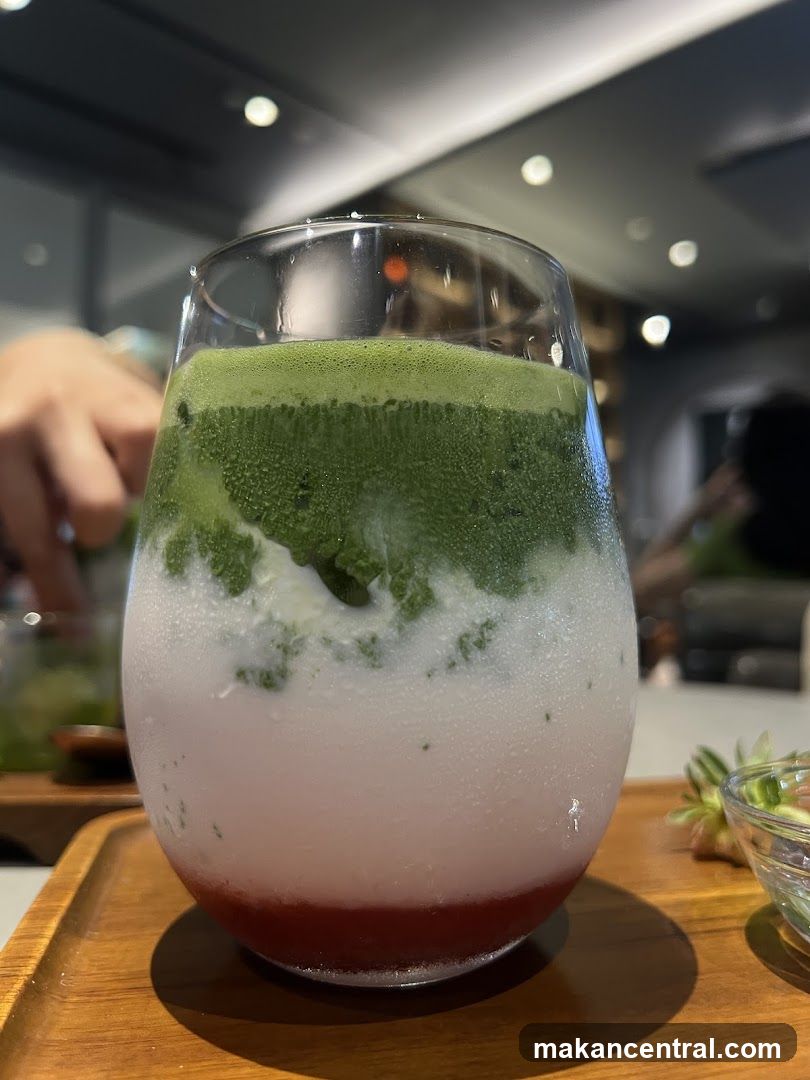 Layered Matcha Drink