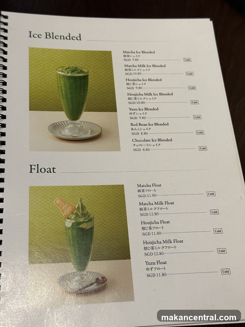 Ice Blended and Float Menu
