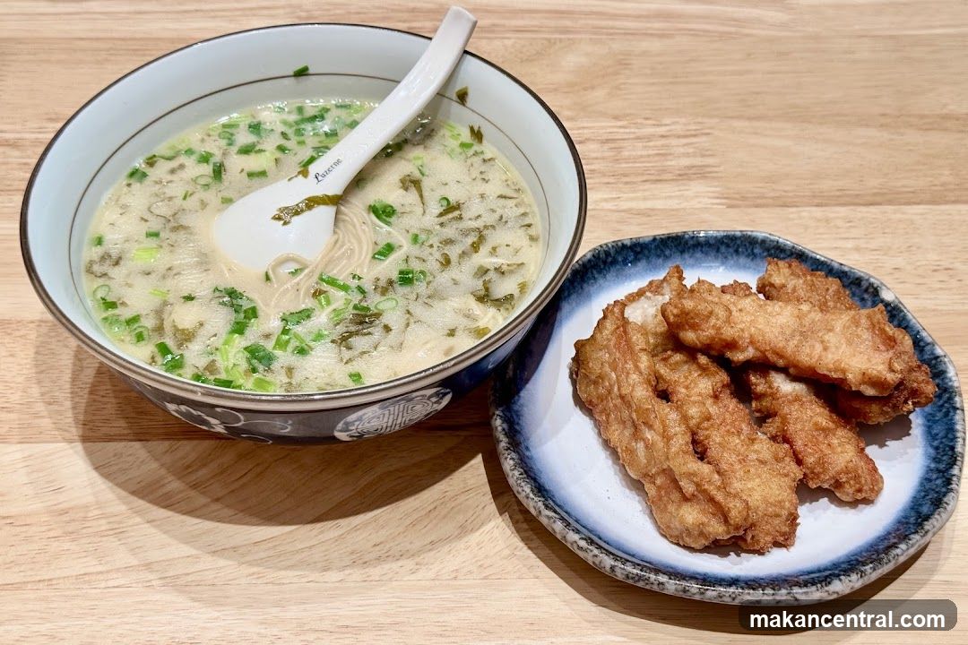 Noodle Soup and Fried Fish