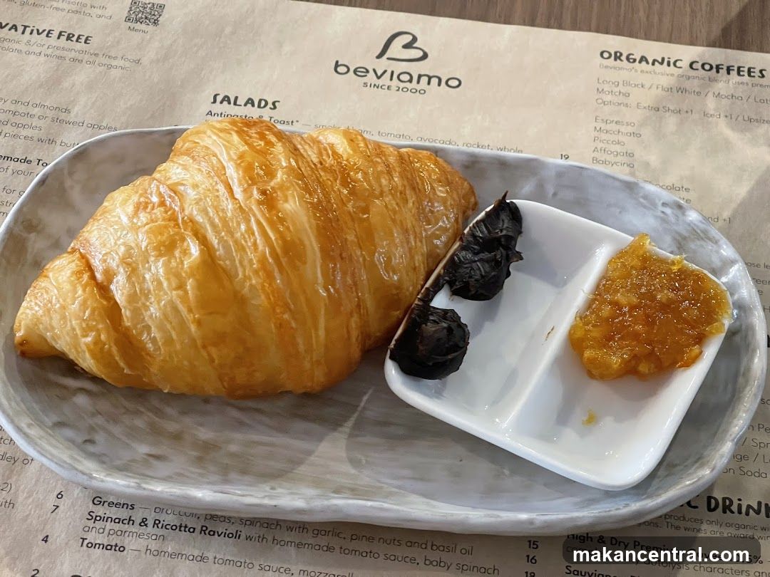 Croissant with Jam and Dried Fruit