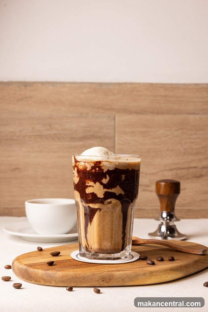 Iced Coffee with Chocolate Drizzle